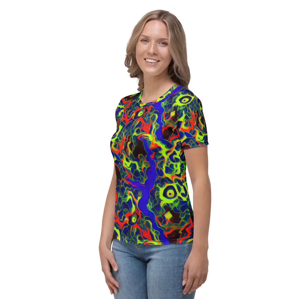 Lucid Static on Women's Crew Neck T-Shirt — Left