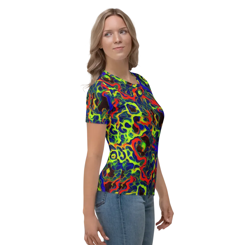 Lucid Static on Women's Crew Neck T-Shirt — Right