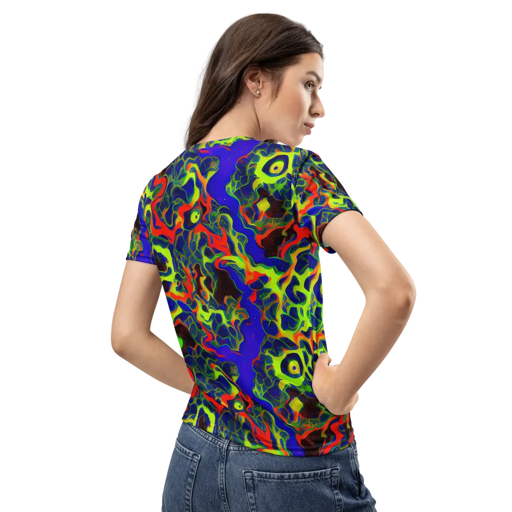 Lucid Static on Women's Crew Neck T-Shirt — Back