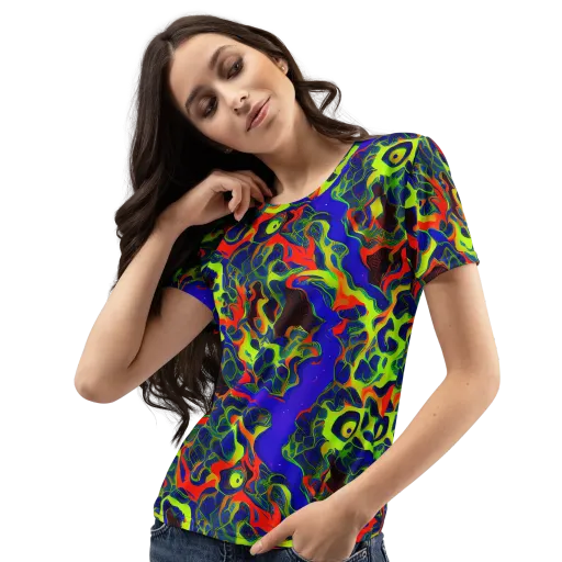 Lucid Static on a Women's Crew Neck T-Shirt