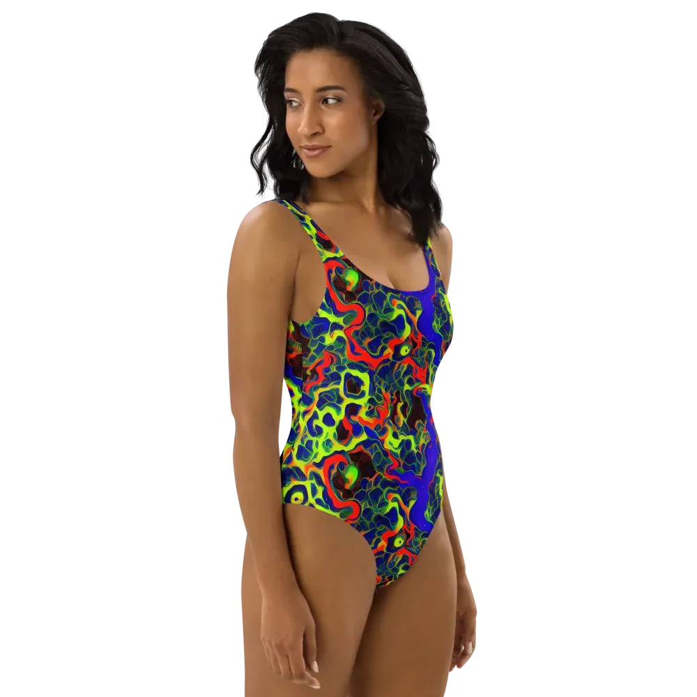 Lucid Static on One-Piece Swimsuit — Right