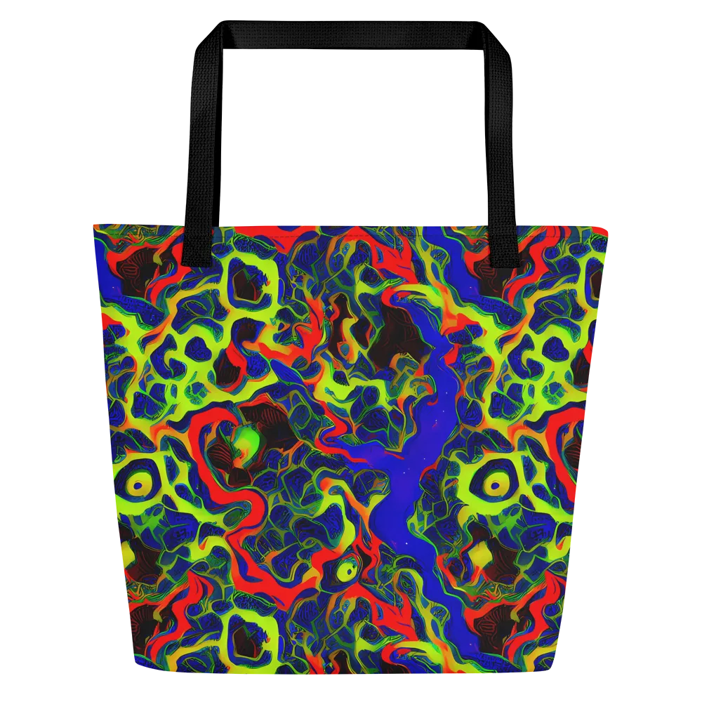 Lucid Static on Large Tote Bag W/ Pocket — Front