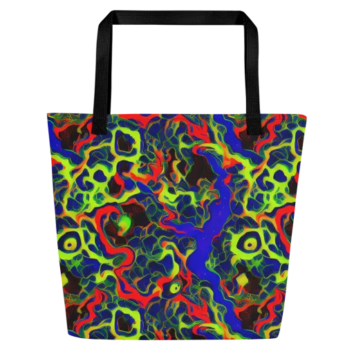 Lucid Static on a Large Tote Bag W/ Pocket