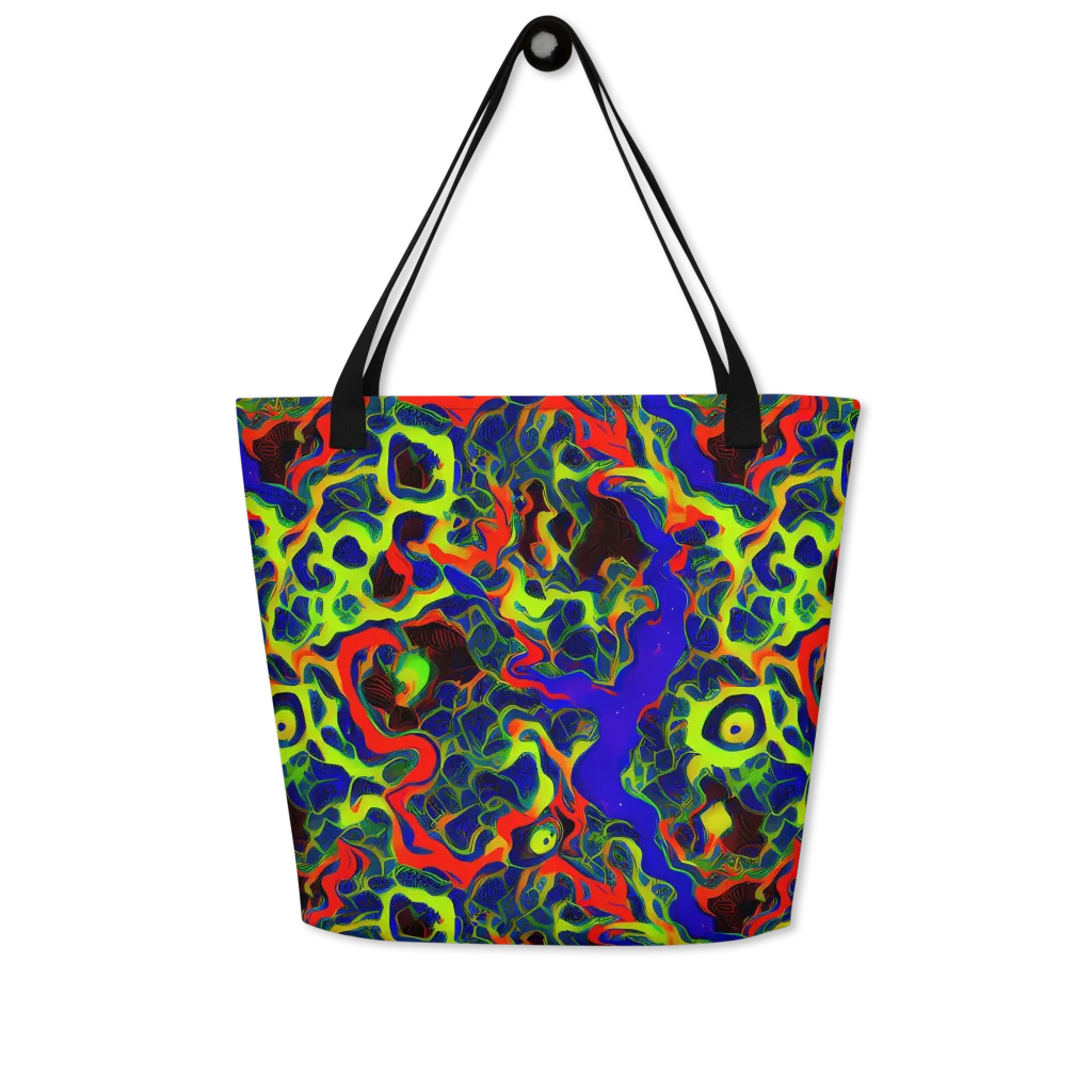 Lucid Static on Large Tote Bag W/ Pocket — Front