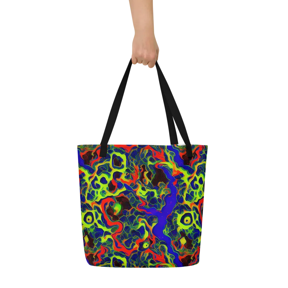 Lucid Static on Large Tote Bag W/ Pocket — Front