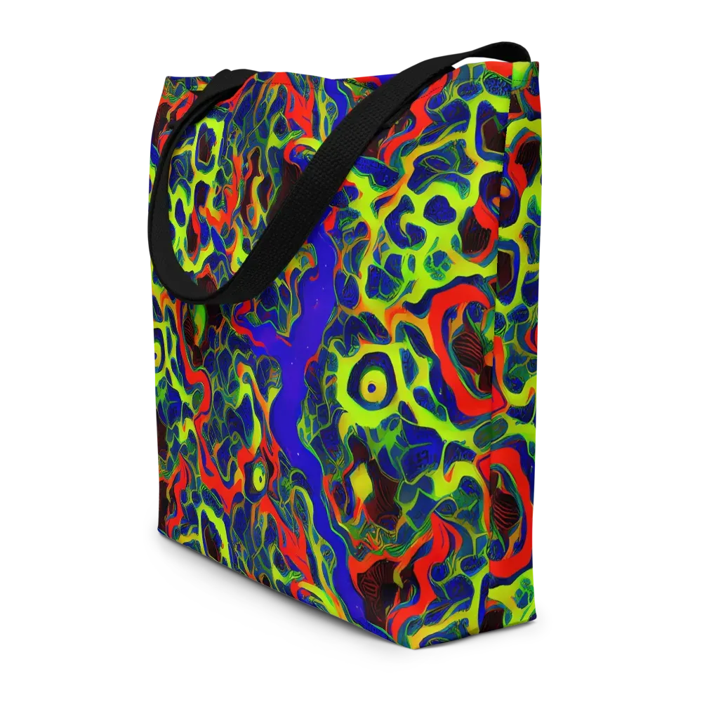Lucid Static on Large Tote Bag W/ Pocket — Front