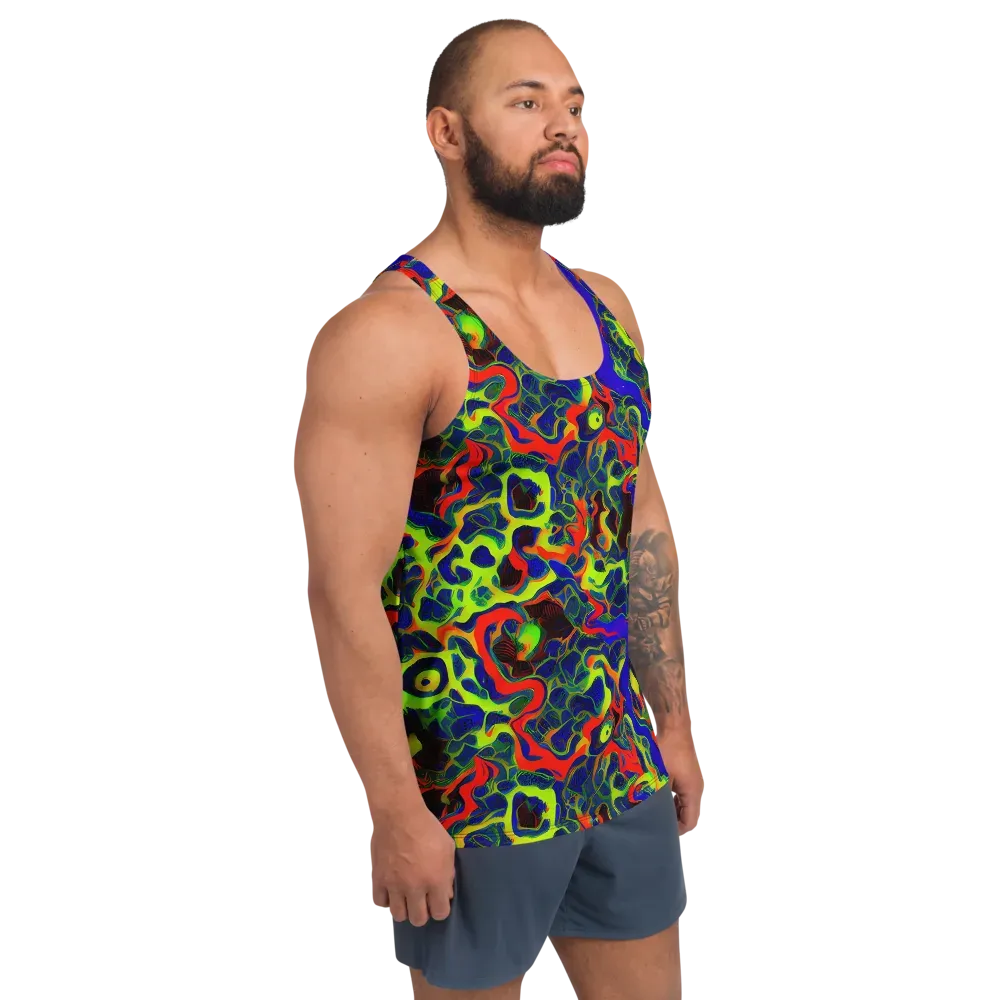 Lucid Static on Men's Tank Top — Right Front