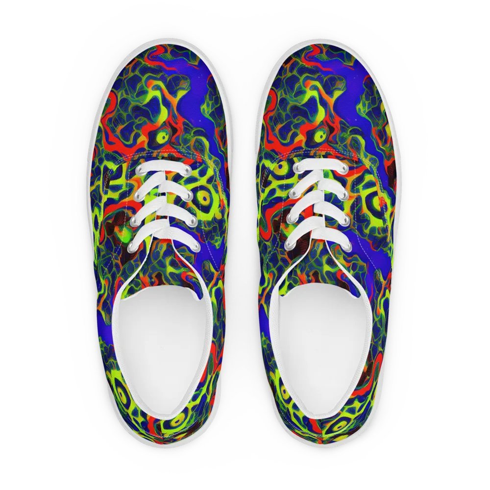 Lucid Static on Men's Lace-Up Canvas Shoes — Front