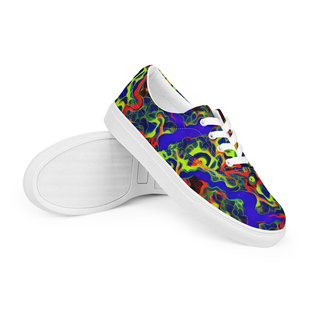 Lucid Static on Men's Lace-Up Canvas Shoes — Right Front
