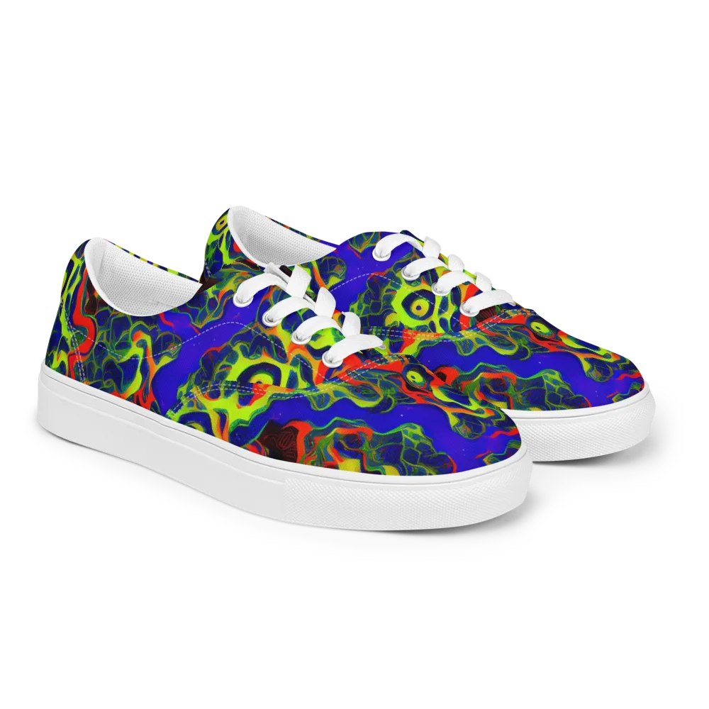 Lucid Static on Men's Lace-Up Canvas Shoes — Right Front