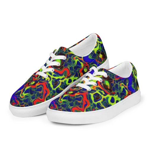 Lucid Static on a Men's Lace-Up Canvas Shoes