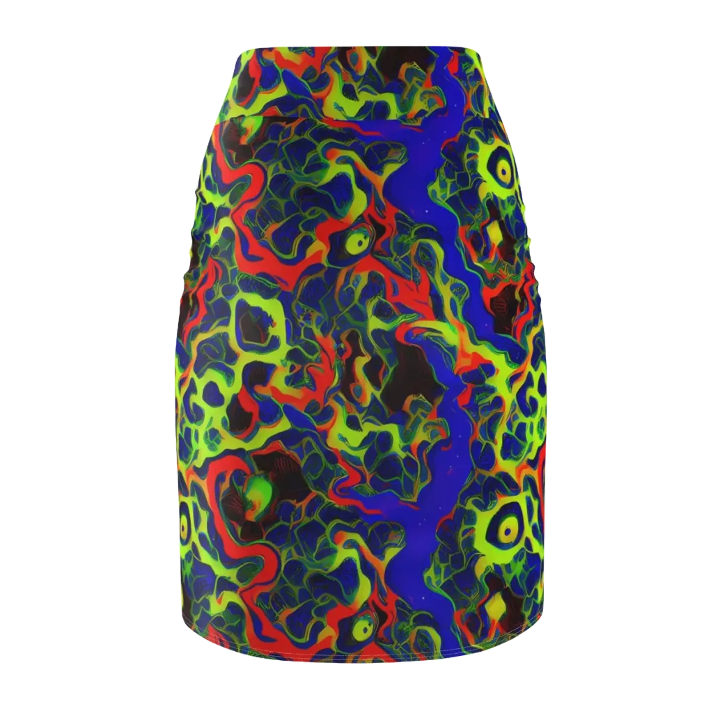 Lucid Static on Pencil Skirt — Back