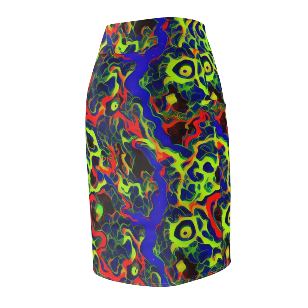 Lucid Static on Pencil Skirt — Back Side