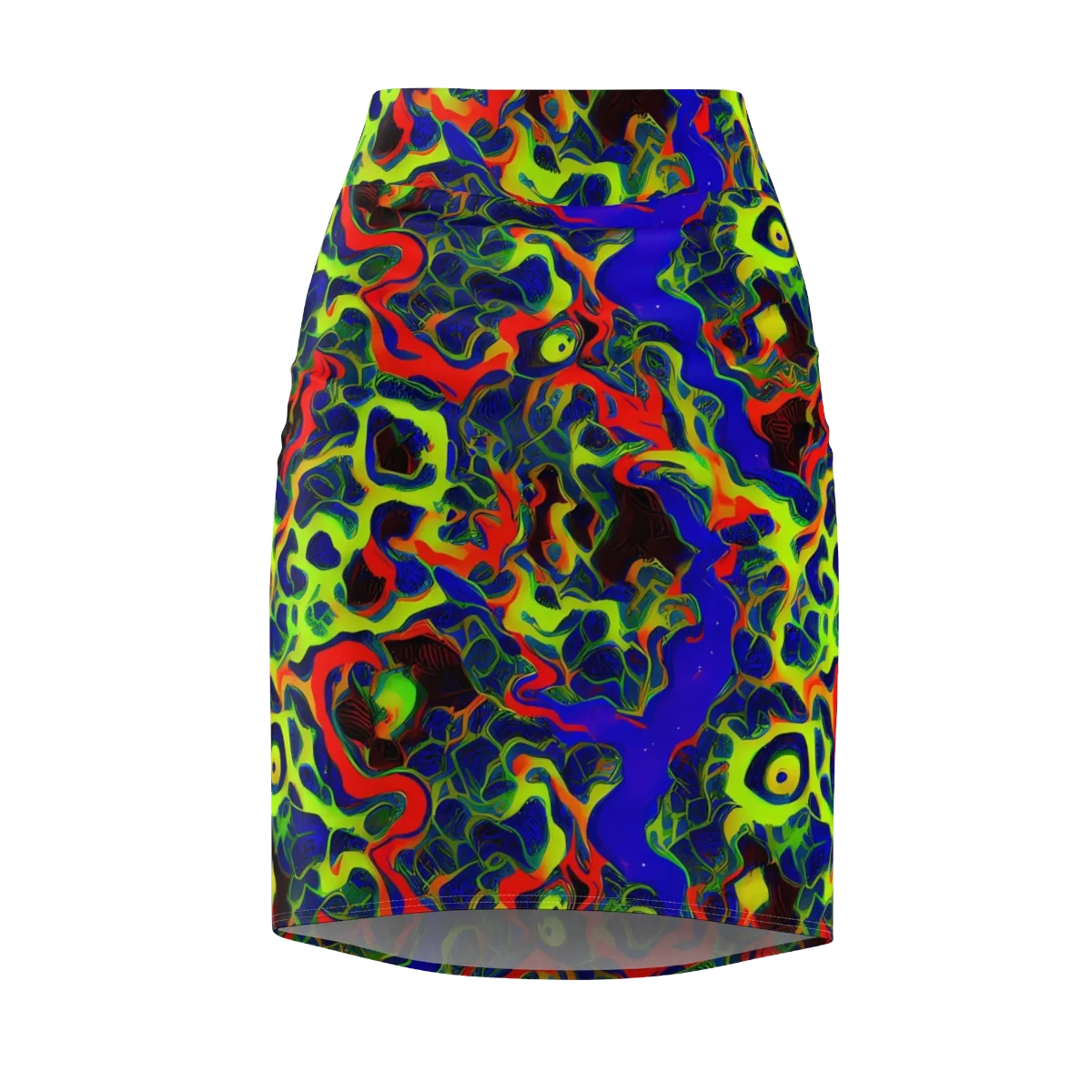 Lucid Static on Pencil Skirt — Front