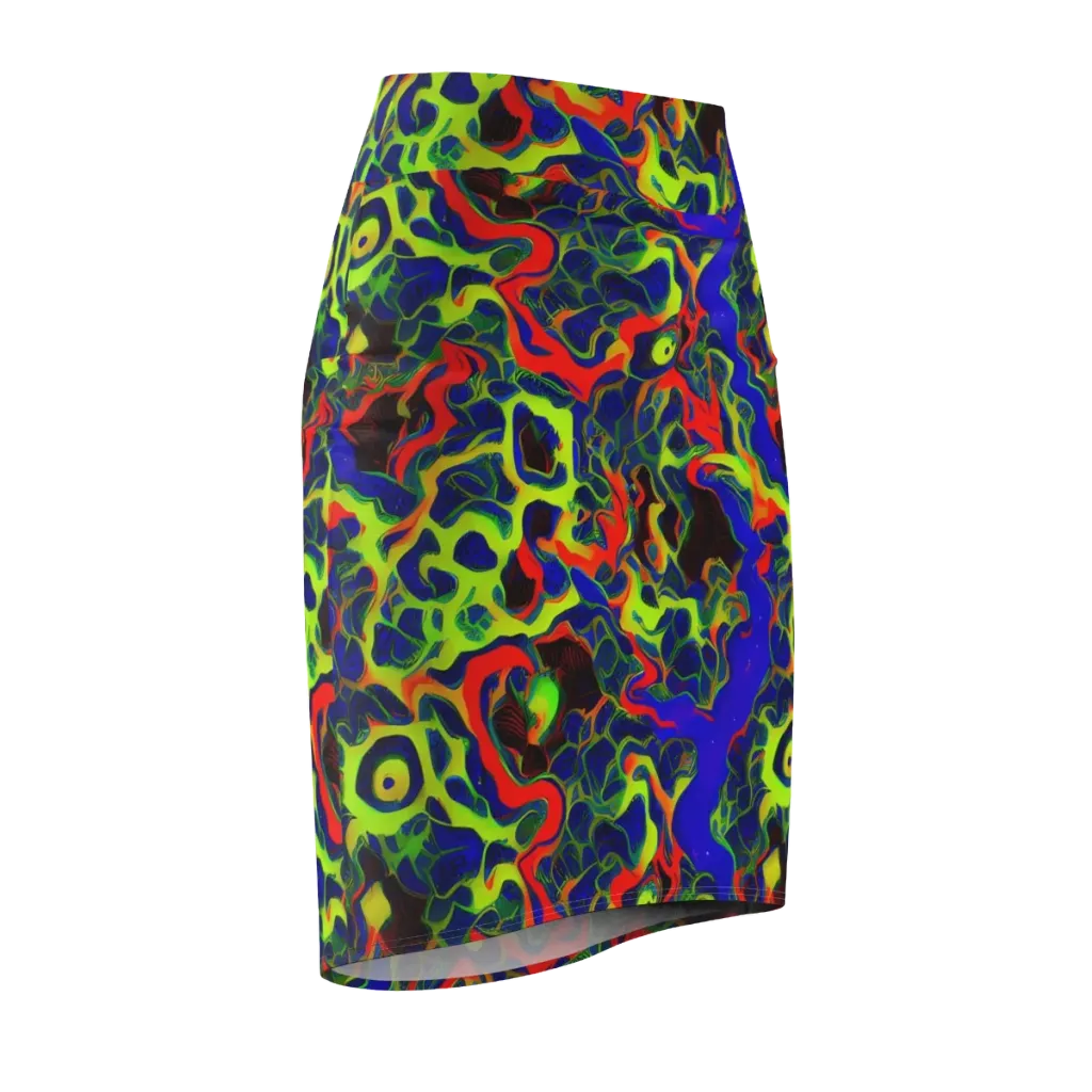 Lucid Static on Pencil Skirt — Front Side
