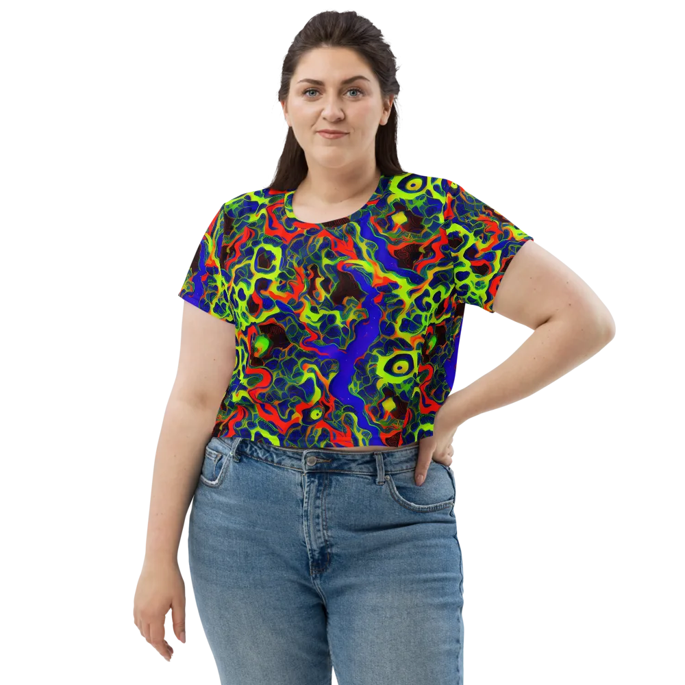Lucid Static on Crop Tee — Front