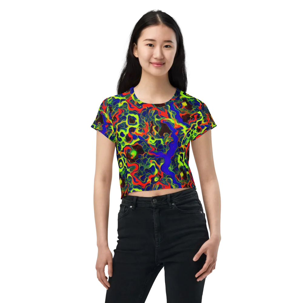 Lucid Static on Crop Tee — Front