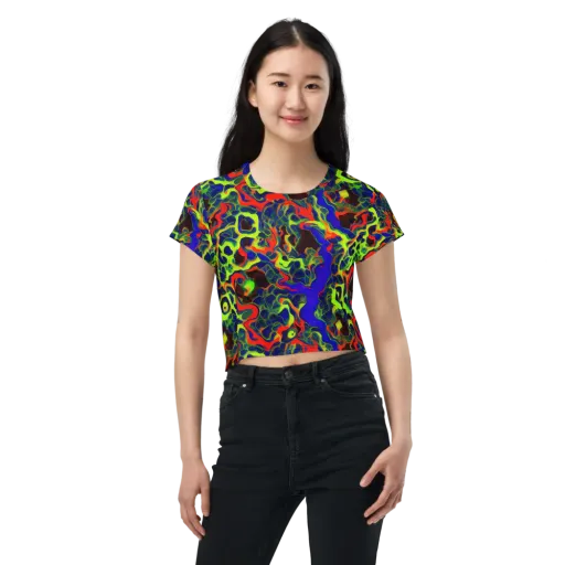 Lucid Static on a Crop Tee
