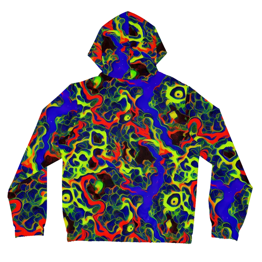 Lucid Static on Women's Full-Zip Hoodie — Back