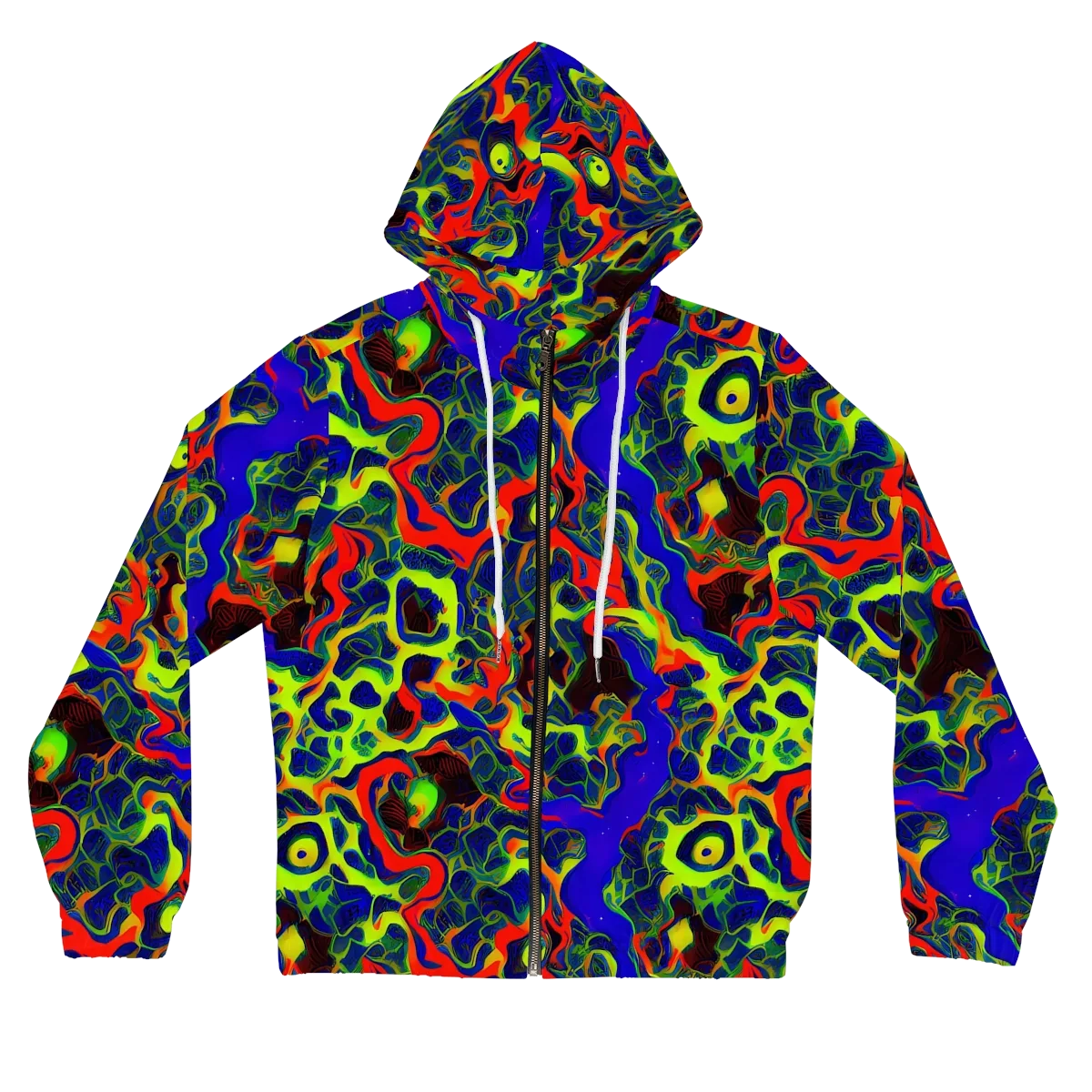 Lucid Static on Women's Full-Zip Hoodie — Front