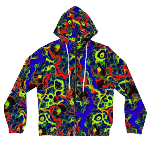 Lucid Static on a Women's Full-Zip Hoodie