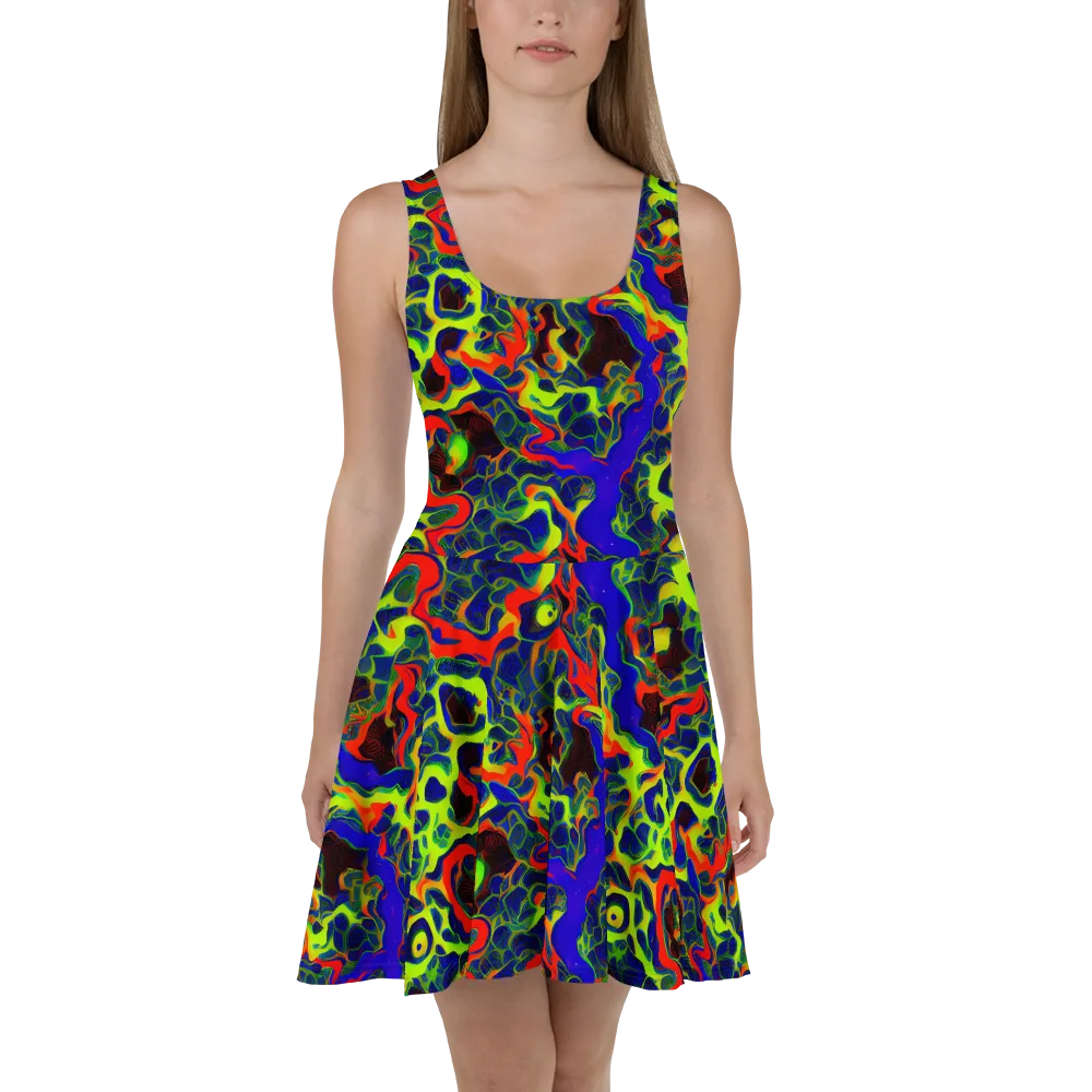 Lucid Static on Skater Dress — Front
