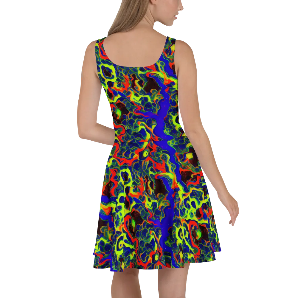 Lucid Static on Skater Dress — Back