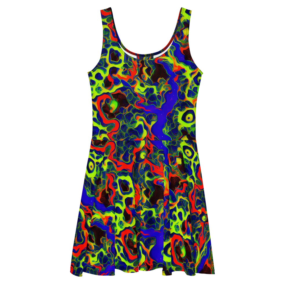 Lucid Static on Skater Dress — Front