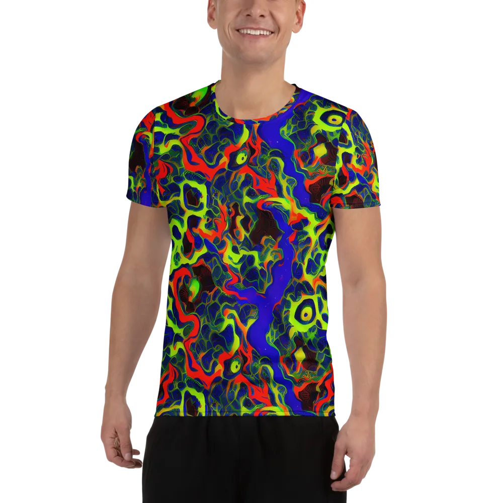 Lucid Static on Men's Athletic T-Shirt — Front