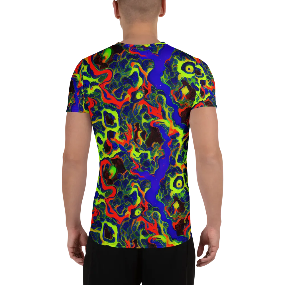 Lucid Static on Men's Athletic T-Shirt — Back