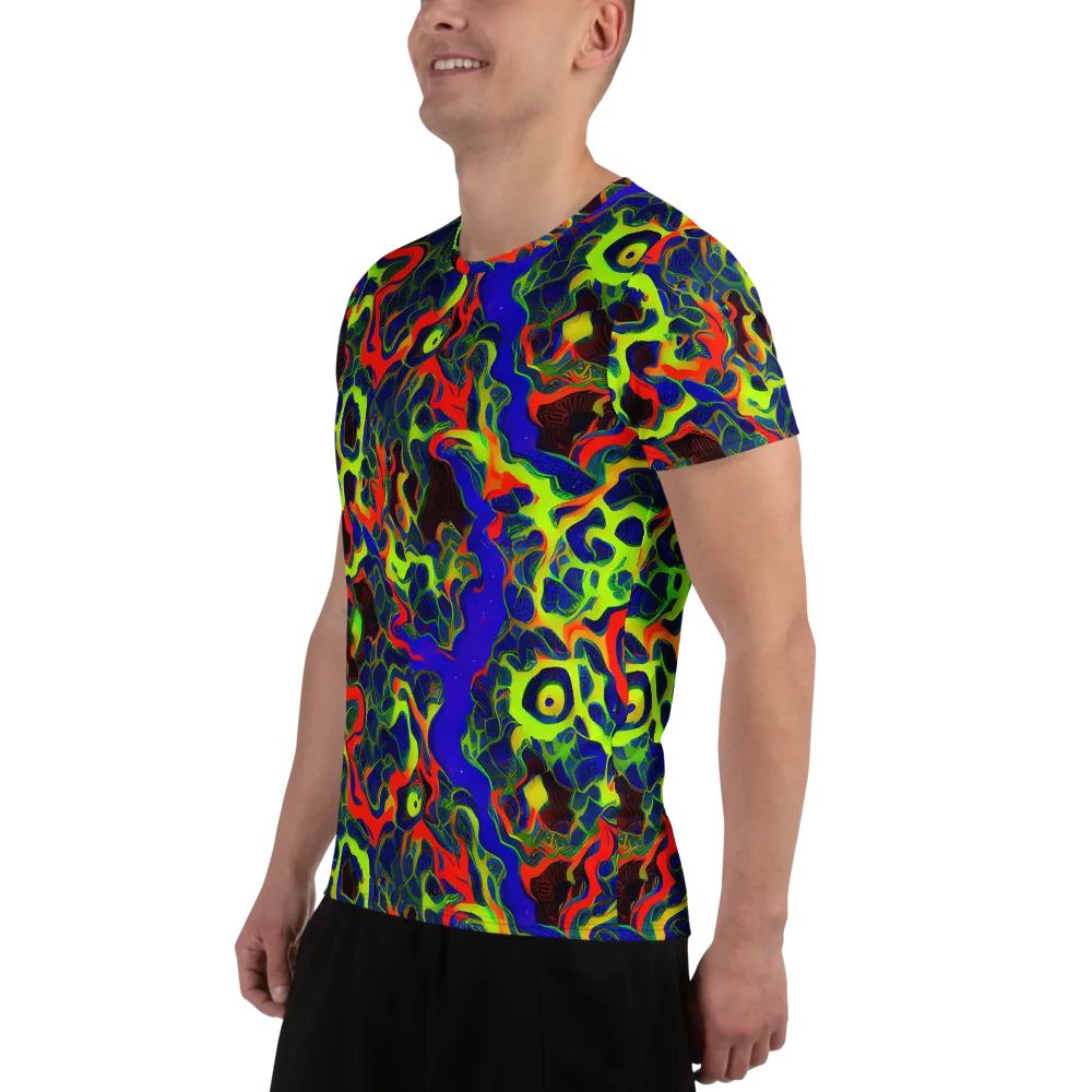 Lucid Static on Men's Athletic T-Shirt — Left