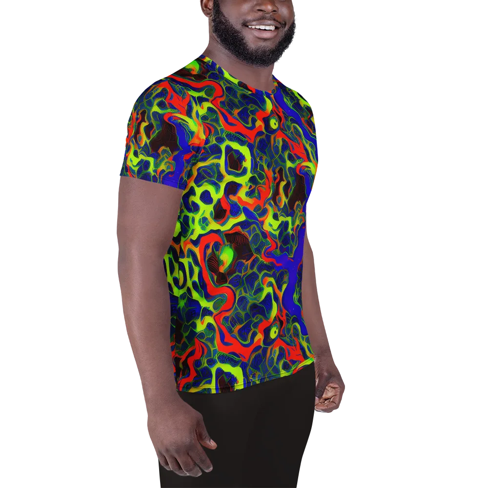 Lucid Static on Men's Athletic T-Shirt — Right