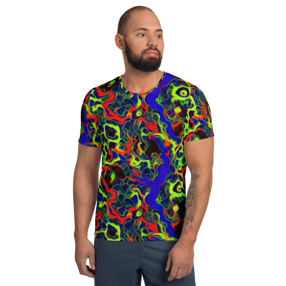 Lucid Static on Men's Athletic T-Shirt — Front
