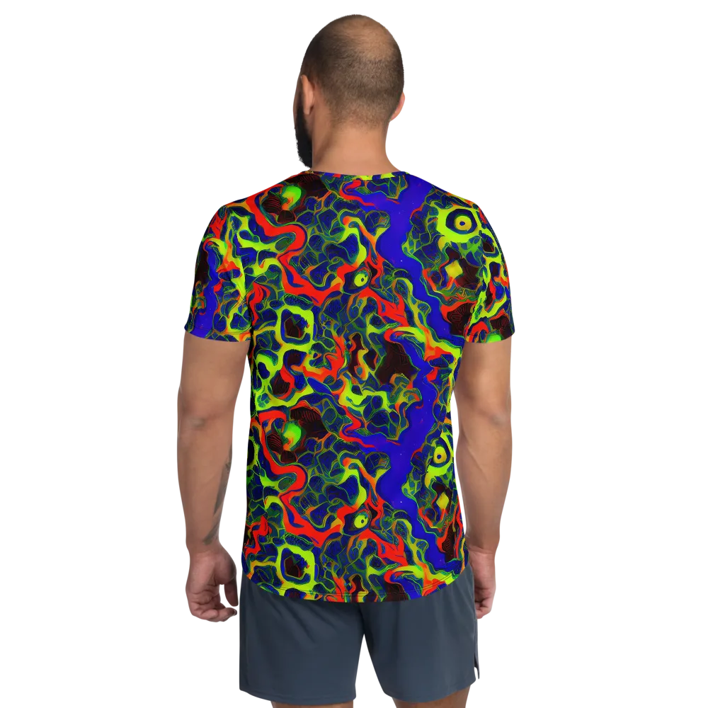 Lucid Static on Men's Athletic T-Shirt — Back