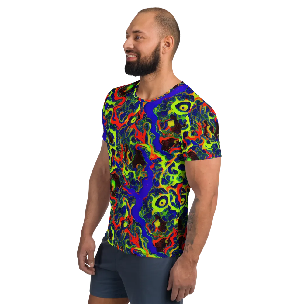 Lucid Static on Men's Athletic T-Shirt — Left