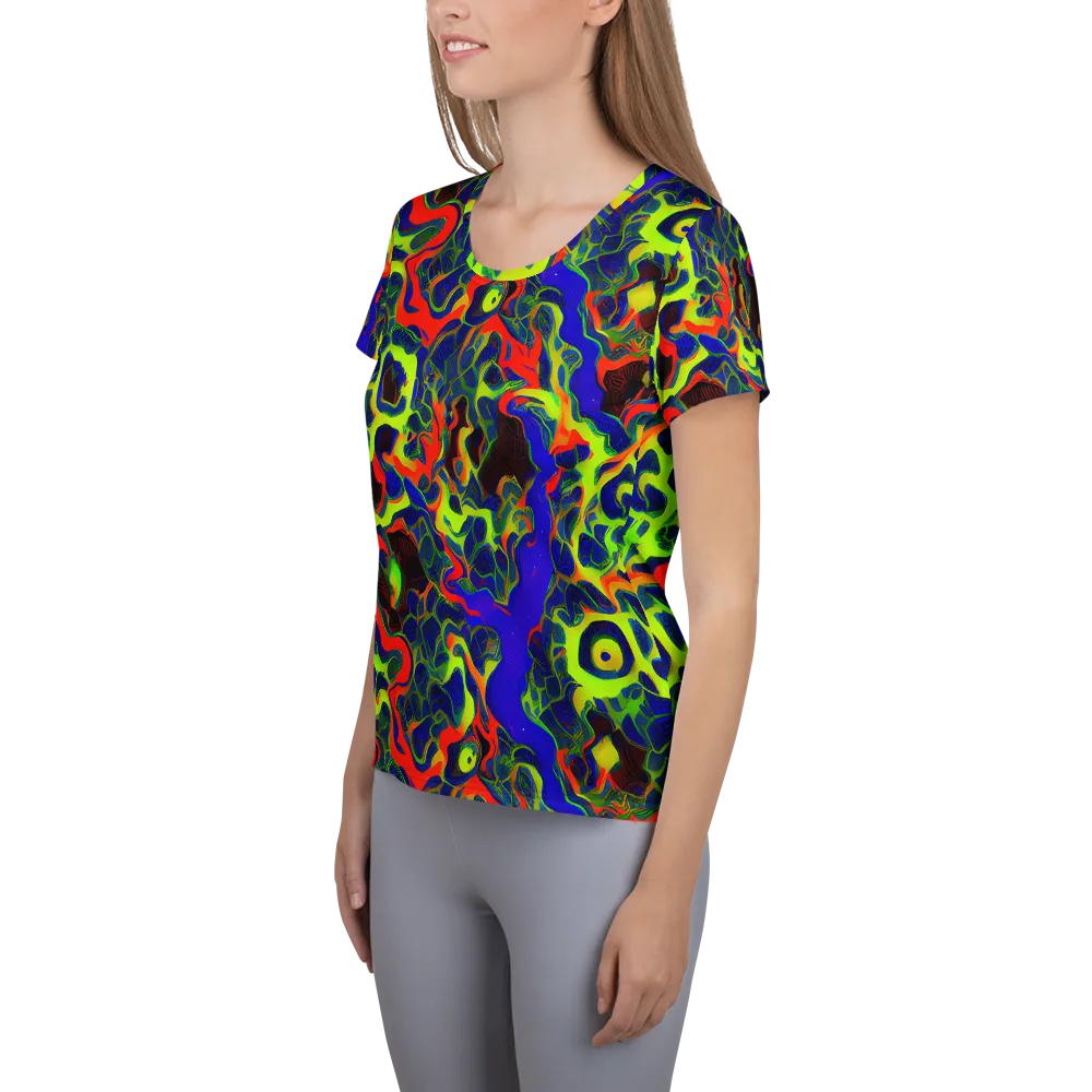 Lucid Static on Women's Athletic T-Shirt — Left