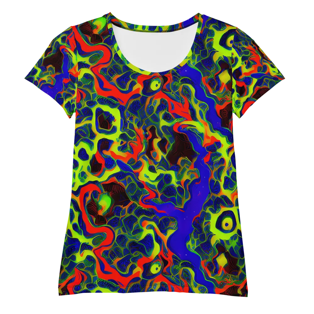 Lucid Static on Women's Athletic T-Shirt — Front