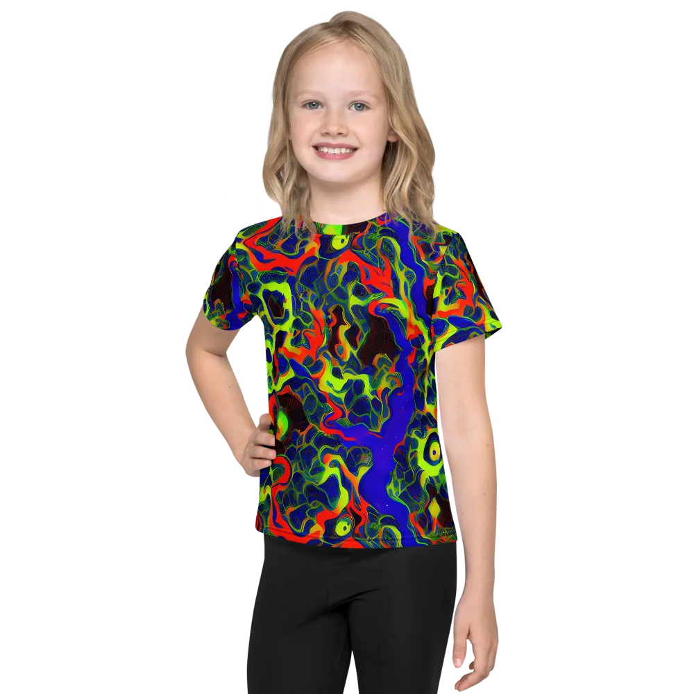 Lucid Static on Kids Crew Neck T-Shirt — Front