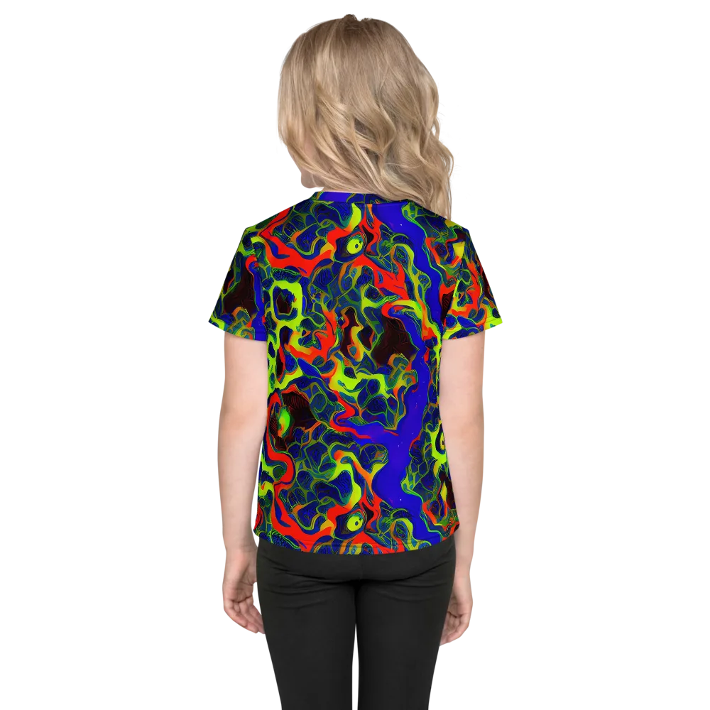 Lucid Static on Kids Crew Neck T-Shirt — Back