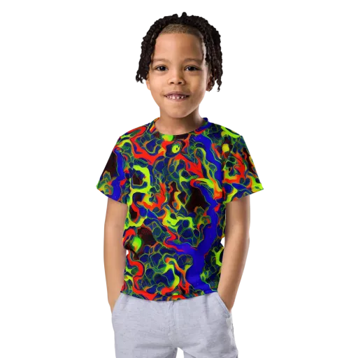 Lucid Static on a Kids Crew Neck T-Shirt