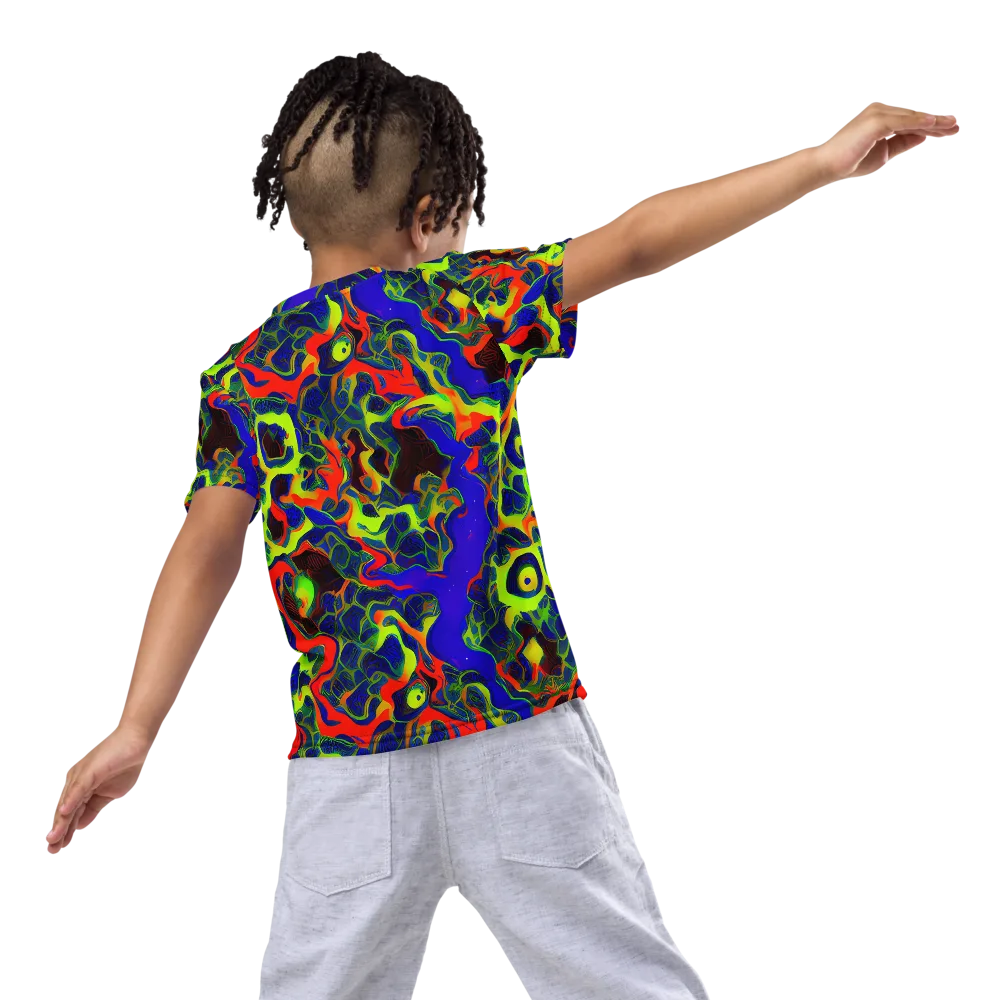 Lucid Static on Kids Crew Neck T-Shirt — Back