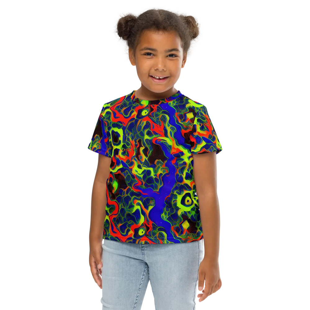 Lucid Static on Kids Crew Neck T-Shirt — Front