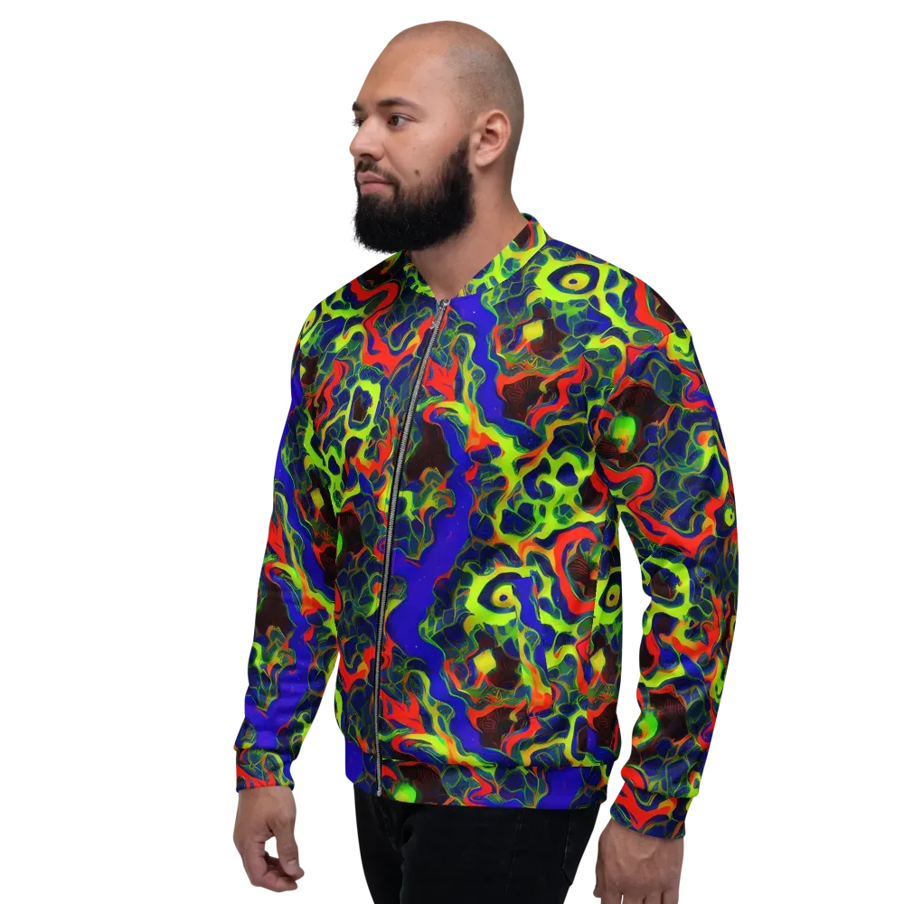 Lucid Static on Bomber Jacket — Left