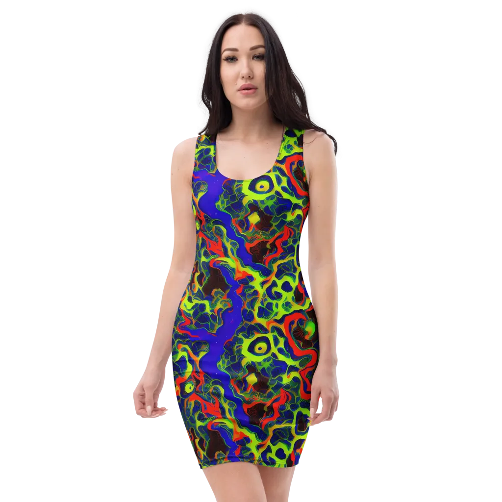 Lucid Static on Bodycon Dress — Front