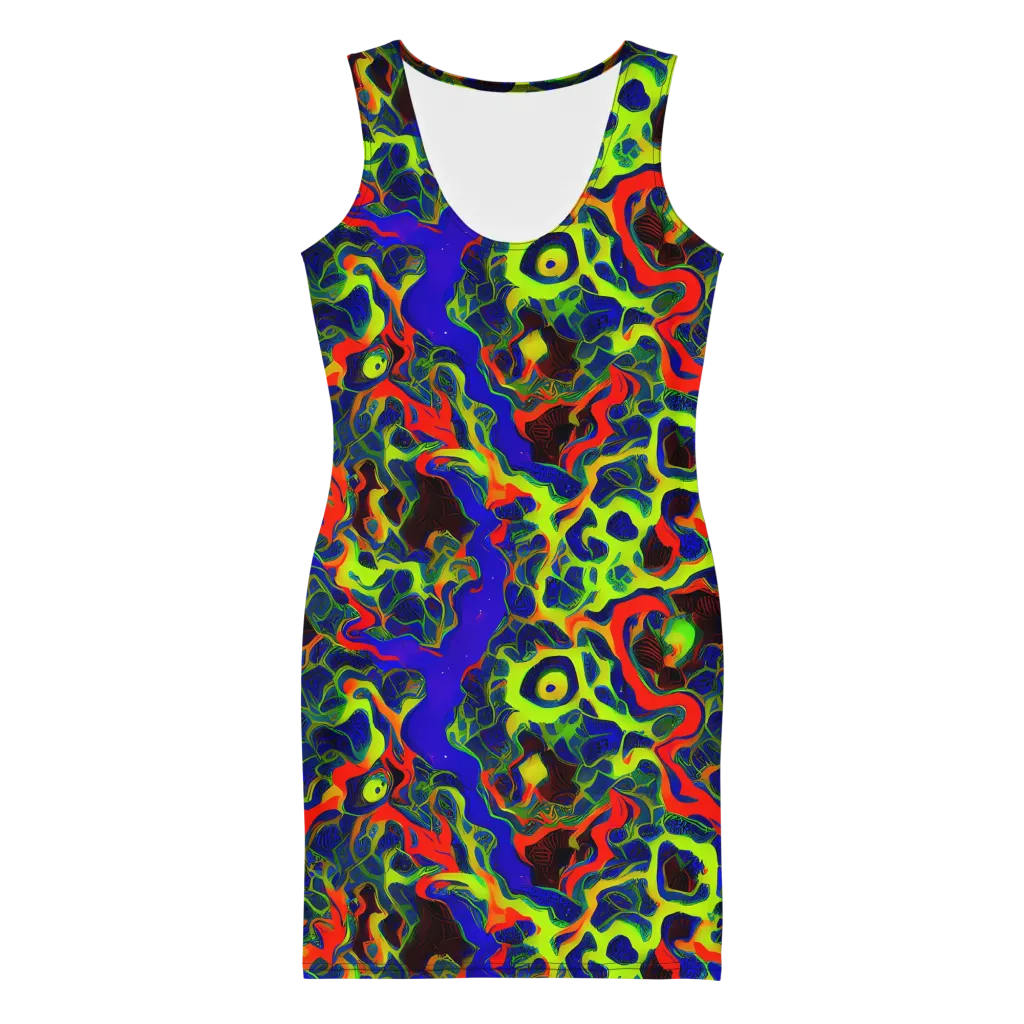 Lucid Static on Bodycon Dress — Front