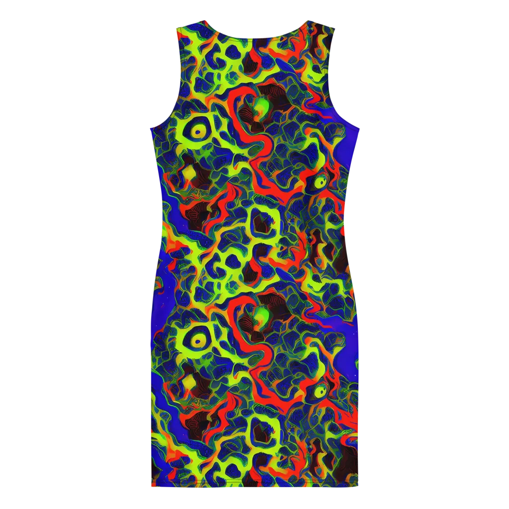 Lucid Static on Bodycon Dress — Back