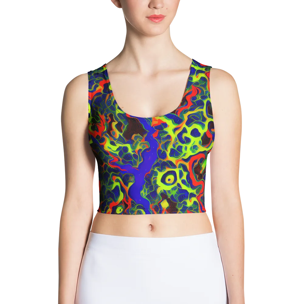 Lucid Static on Crop Top — Front