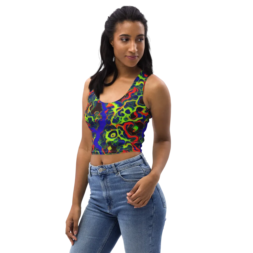 Lucid Static on Crop Top — Left Front