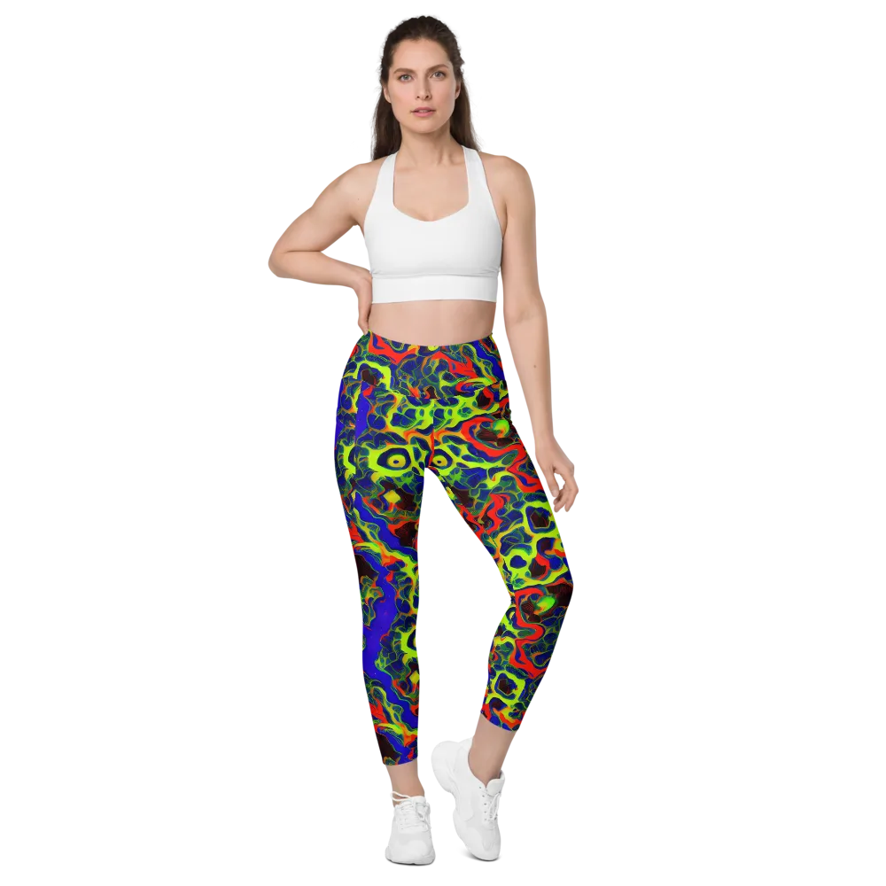 Lucid Static on Leggings with Pockets — Front