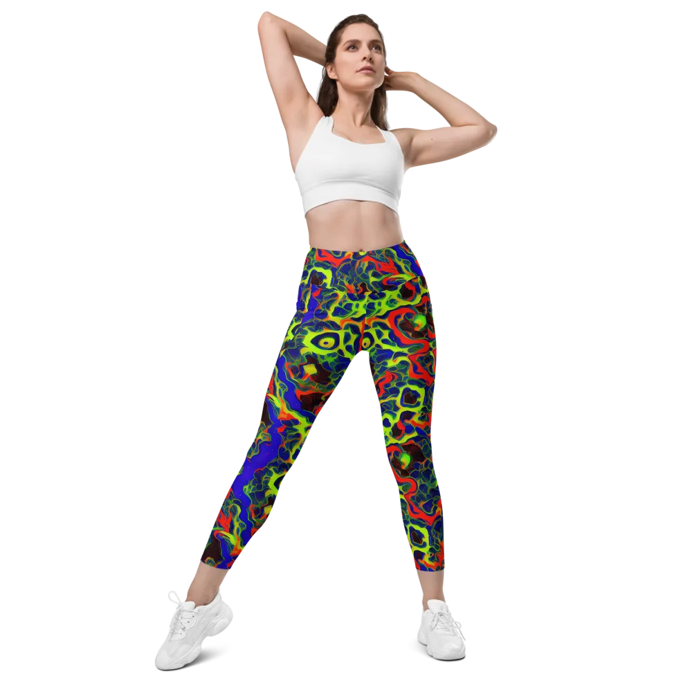 Lucid Static on Leggings with Pockets — Front